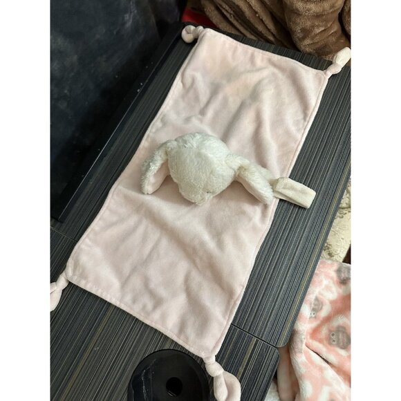 '14 Carters Pink Bunny Rabbit Long Lovey Velvet Knotted Security Blanket L31474H - Picture 13 of 16